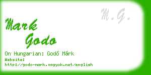 mark godo business card